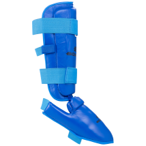 Защита голень-стопа Flex для карате к/з, синий