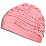 Шапочка для плавания ткань LUCRA SM женская с драпировкой SM-092 Розовый